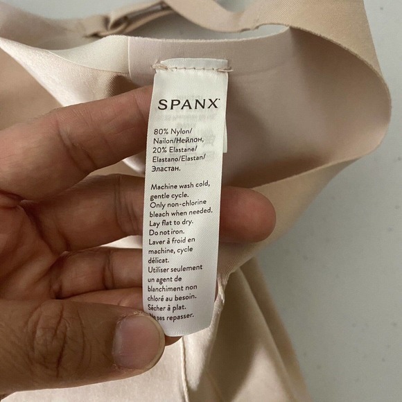 Spanx Women’s Beige Oncore Open Bust Mid-Thigh Bodysuit One Piece Size XL. - Picture 8 of 11